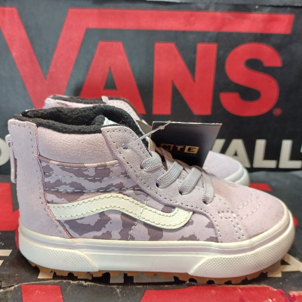 Vans Toddler Size 6.5 Sk8 Hi MTE-1 Zip/Lace Orchid Ice/Leopard VN0A5HZZ6H9